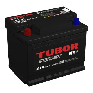 Аккумуляторная батарея TUBOR STANDART 6СТ 60 прям.242х175х190 540A фото 1