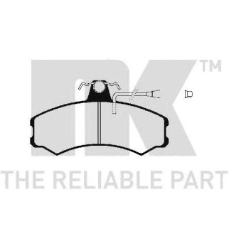 Колодки тормозные дисковые передние с датчиками износа и прижимной пластиной / CITROEN C25,FIAT Duca фото