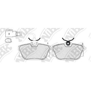 Колодки тормозные задние к-кт NiBK PN0035W фото