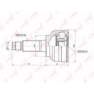 ШРУС наружный LYNXauto CO4400 фото