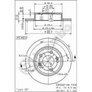 Диск тормозной задн RENAULT: SC?NIC 99-03 фото