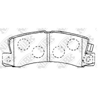 Колодки тормозные задние к-кт NiBK PN1321 фото