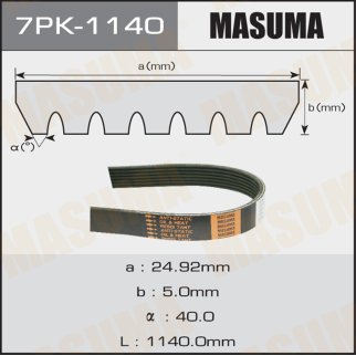 Ремень ручейковый Masuma 7PK-1140 фото