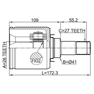 ШРУС внутренний FEBEST 0411-NA4WLH фото 2