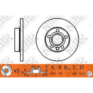 Диск тормозной передний для VW Transporter T4 701615301G фото