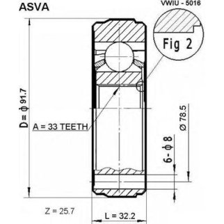 ШРУС ВНУТРЕННИЙ 28x108 фото