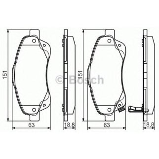 Колодки тормозные передние к-кт BOSCH 0 986 495 083 фото