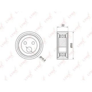 Ролик-натяжитель ремня ГРМ LYNXauto PB-1052 фото