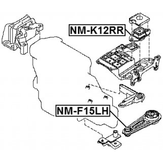 Опора двигателя левая FEBEST NM-F15LH фото 2