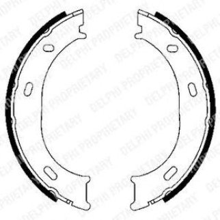 Колодки ручного тормоза к-кт DELPHI LS1905 фото