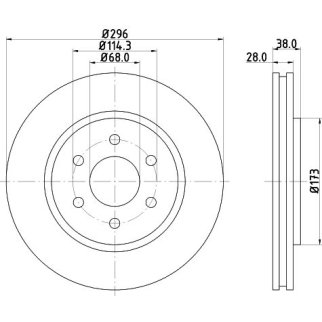 Диск торм. для а/м Nissan Pathfinder (05-) перед. d=296 (DF 140110) фото 3