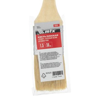 Кисть плоская "Стандарт" 1,5", натуральная щетина, деревянная ручка MATRIX фото 4