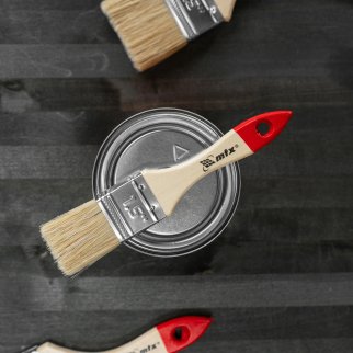 Кисть плоская "Стандарт" 1,5", натуральная щетина, деревянная ручка MATRIX фото 5