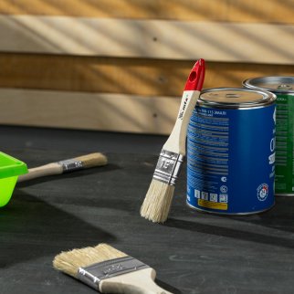 Кисть плоская "Стандарт" 1,5", натуральная щетина, деревянная ручка MATRIX фото 7