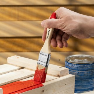 Кисть плоская "Стандарт" 1,5", натуральная щетина, деревянная ручка MATRIX фото 8