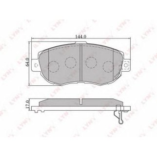 Колодки тормозные передние к-кт LYNXauto BD7524 фото