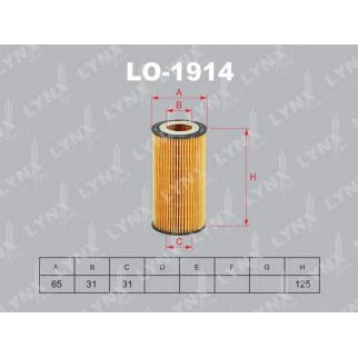 Фильтр масляный LYNXauto LO-1914 фото