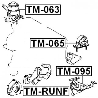Опора двигателя задняя FEBEST TM-065 фото 2