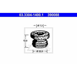 Пробка главного тормозного цилиндра ATE 03.3304-1400.1 фото