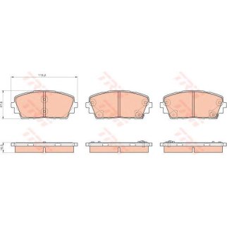 Колодки тормозные передние к-кт TRW GDB3535 фото