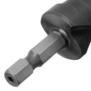 Сверло ступенчатое 4-6-8-10-12-14-16-18-20 мм, Р6М5, 6-гр. хвостовик Denzel фото 5