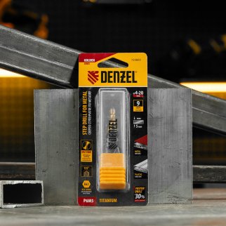 Сверло ступенчатое 4-6-8-10-12-14-16-18-20 мм, Р6М5, 6-гр. хвостовик Denzel фото 7