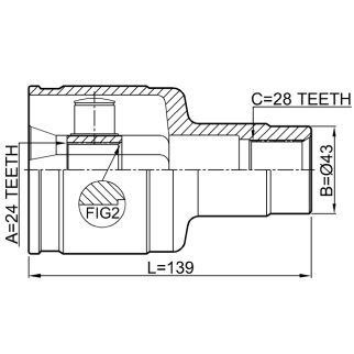 Шрус внутренний правый 24X43X28 фото 2