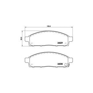 Колодки тормозные передние к-кт brembo P 54 038 фото