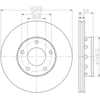 Диск тормозной задний MINTEX MDC1921 фото