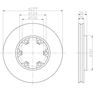 Диск тормозной передний вентилируемый MINTEX MDC859 фото