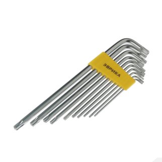 Набор ключей TORX Г-образных экстра длинных (T9-T50) 10пр. ЭВРИКА фото 1