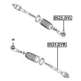 Наконечник рулевой правый ASVA 0521-DYR фото