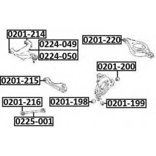 Сайлентблок ASVA 0201-215 фото