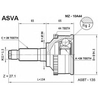 ШРУС НАРУЖНЫЙ 26x56x28 фото