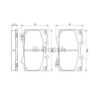 Колодки тормозные передние к-кт BOSCH 0 986 424 640 фото