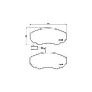 Колодки тормозные передние к-кт brembo P 23 091 фото