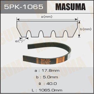 Ремень поликлиновый MASUMA 5PK-1065 фото 1