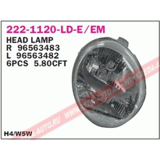 222-1120L-LD-EM_фара левая! электр. Daewoo Matiz II all models 01> фото