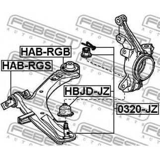 Сайлентблок нижнего рычага FEBEST HAB-RGB фото