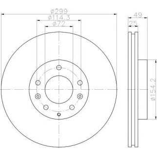 Диск тормозной передний вентилируемый TEXTAR 92180703 фото