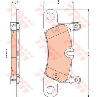 Колодки тормозные задние дисковые к-кт TRW GDB1876 фото