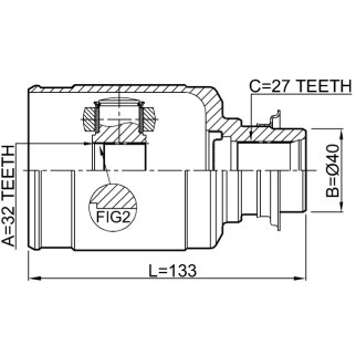 ШРУС ВНУТРЕННИЙ ПРАВЫЙ 32X40X27, шт фото 2