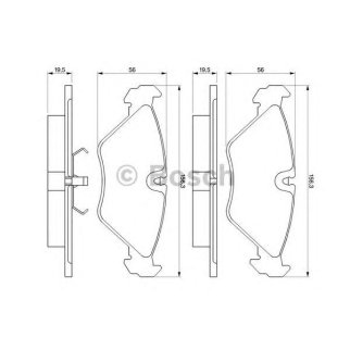Колодки тормозные передние к-кт BOSCH 0 986 461 766 фото