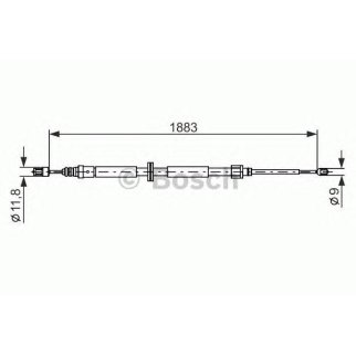 Трос стояночного тормоза BOSCH 1 987 482 302 фото