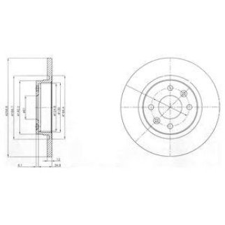 BG4045_диск тормозной передний! Renault Logan 1.4/1.6 04> фото