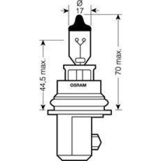 Лампа OSRAM галогеновая HB1 P29T 65W фото