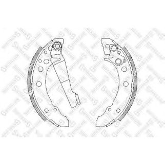 056 100-SX_=4045.00=340SBS=361216B=FSB191 !колодки барабанные Audi 80 &lt;86, VW Golf &lt;91/Passat &lt;88 фото