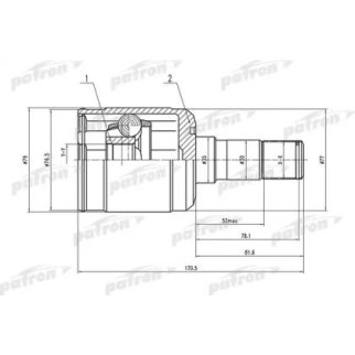 Шрус привода PATRON PCV1531 фото