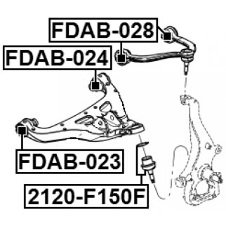 Сайлентблок FEBEST FDAB-028 фото 2