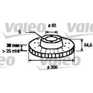 Диск тормозной Valeo 197054 фото